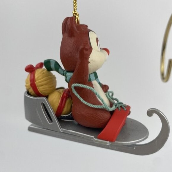 Disney Grolier Christmas Ornament Dale Skate with Walnuts Vintage 1989 - Picture 2 of 6
